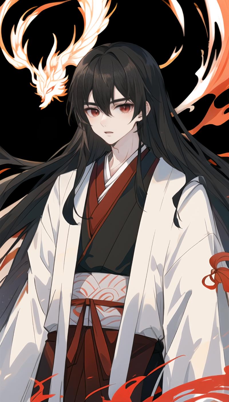 03168-3874691771-highres,a young and handsome boy,slender red phoenix eyes,detailed lighting,hanfu with black gold patterns,,mori series,white lo.png